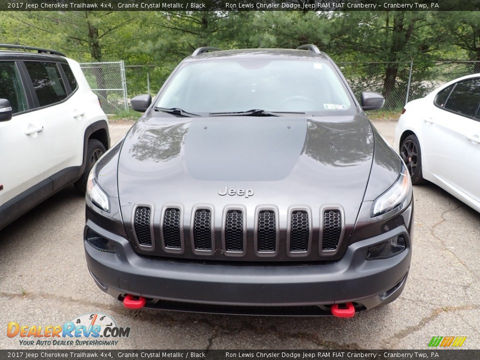 2017 Jeep Cherokee Trailhawk 4x4 Granite Crystal Metallic / Black Photo #2