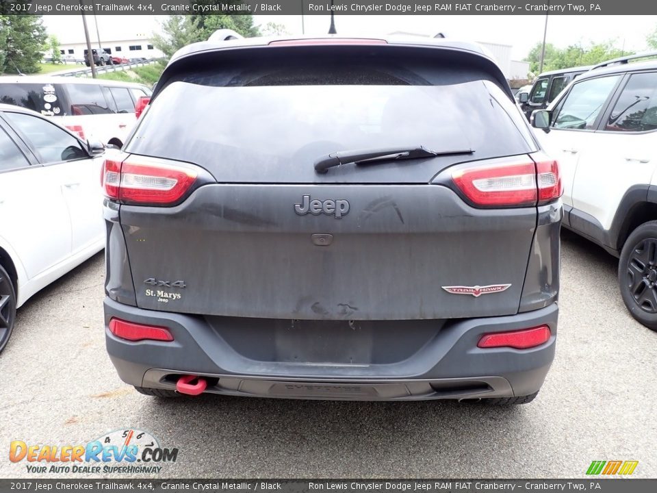 2017 Jeep Cherokee Trailhawk 4x4 Granite Crystal Metallic / Black Photo #3