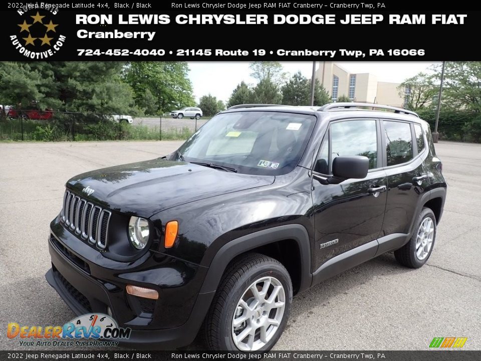 2022 Jeep Renegade Latitude 4x4 Black / Black Photo #1