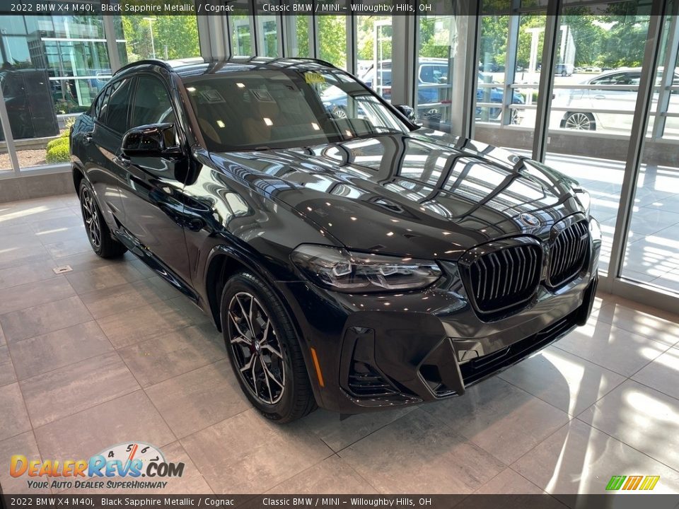 2022 BMW X4 M40i Black Sapphire Metallic / Cognac Photo #1