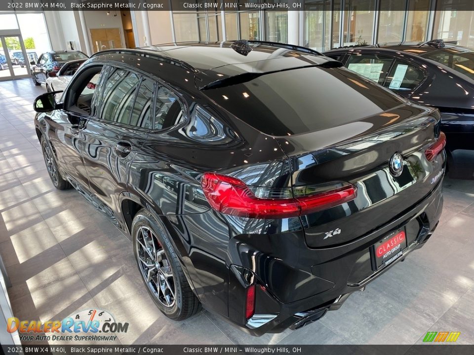 2022 BMW X4 M40i Black Sapphire Metallic / Cognac Photo #2