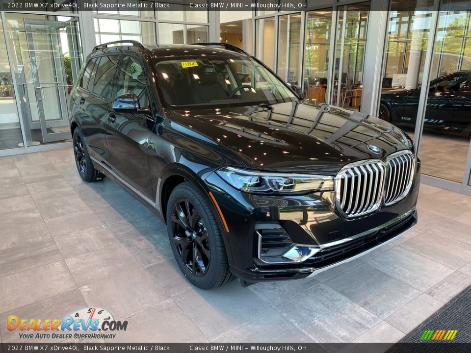 2022 BMW X7 xDrive40i Black Sapphire Metallic / Black Photo #1