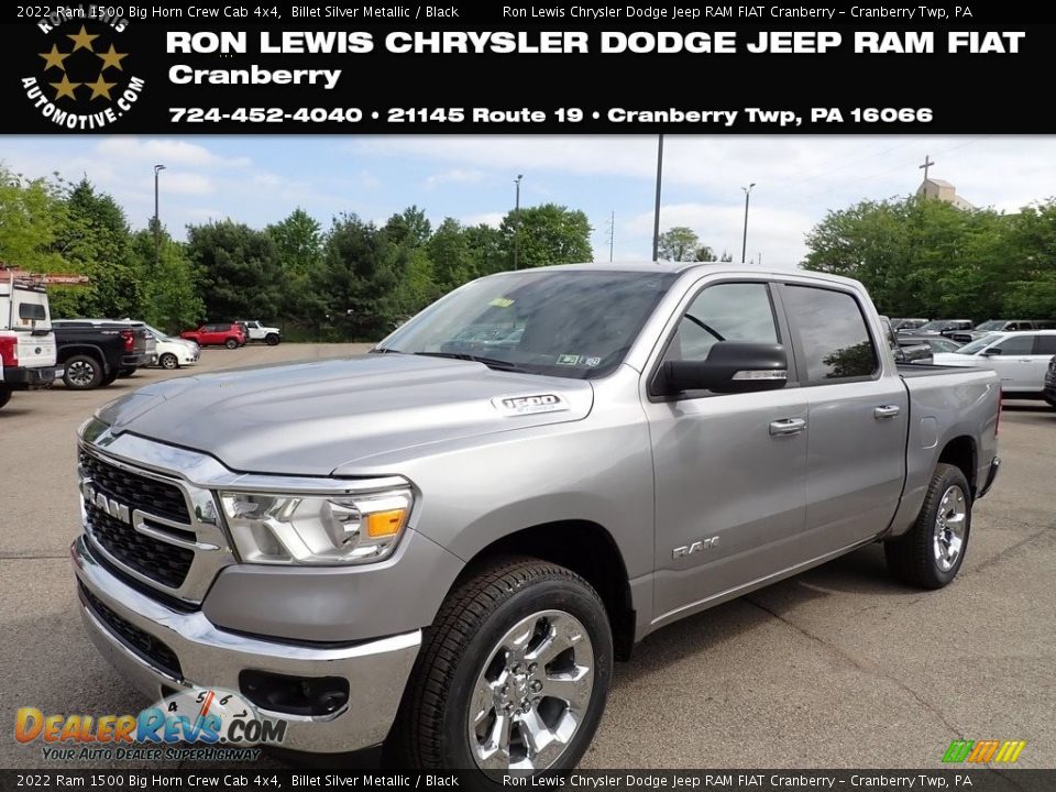 2022 Ram 1500 Big Horn Crew Cab 4x4 Billet Silver Metallic / Black Photo #1