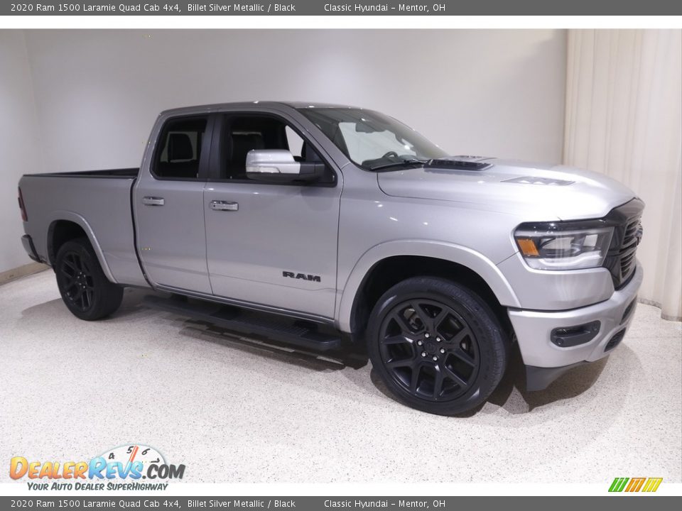 2020 Ram 1500 Laramie Quad Cab 4x4 Billet Silver Metallic / Black Photo #1