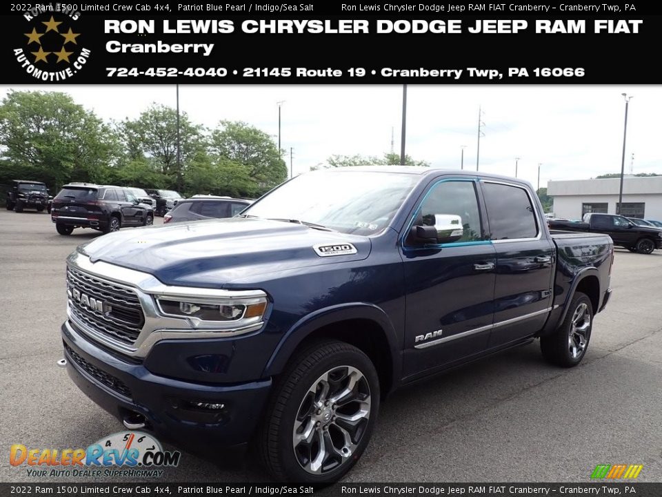 2022 Ram 1500 Limited Crew Cab 4x4 Patriot Blue Pearl / Indigo/Sea Salt Photo #1