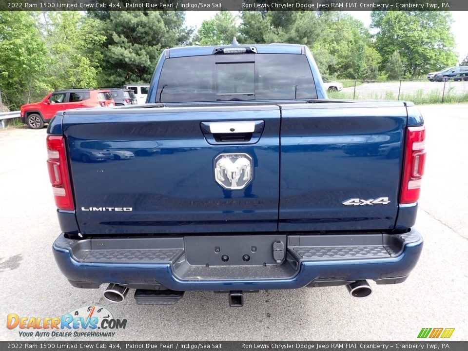 2022 Ram 1500 Limited Crew Cab 4x4 Patriot Blue Pearl / Indigo/Sea Salt Photo #4