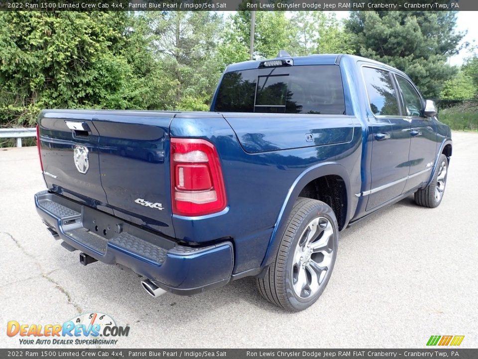 2022 Ram 1500 Limited Crew Cab 4x4 Patriot Blue Pearl / Indigo/Sea Salt Photo #5