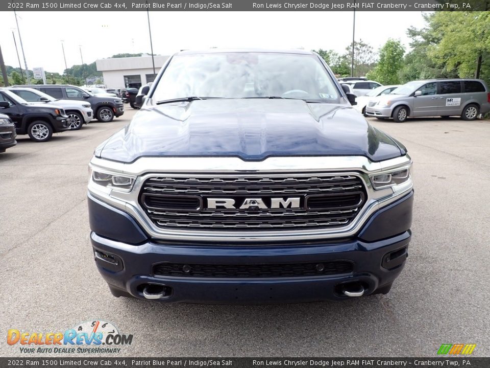 2022 Ram 1500 Limited Crew Cab 4x4 Patriot Blue Pearl / Indigo/Sea Salt Photo #8