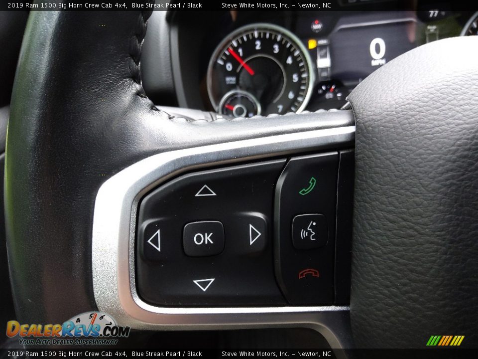 2019 Ram 1500 Big Horn Crew Cab 4x4 Blue Streak Pearl / Black Photo #21