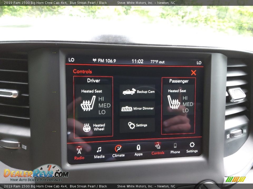 2019 Ram 1500 Big Horn Crew Cab 4x4 Blue Streak Pearl / Black Photo #26