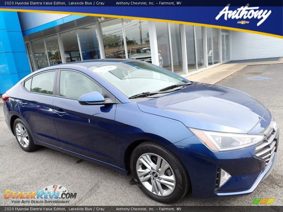 2020 Hyundai Elantra Value Edition Lakeside Blue / Gray Photo #1