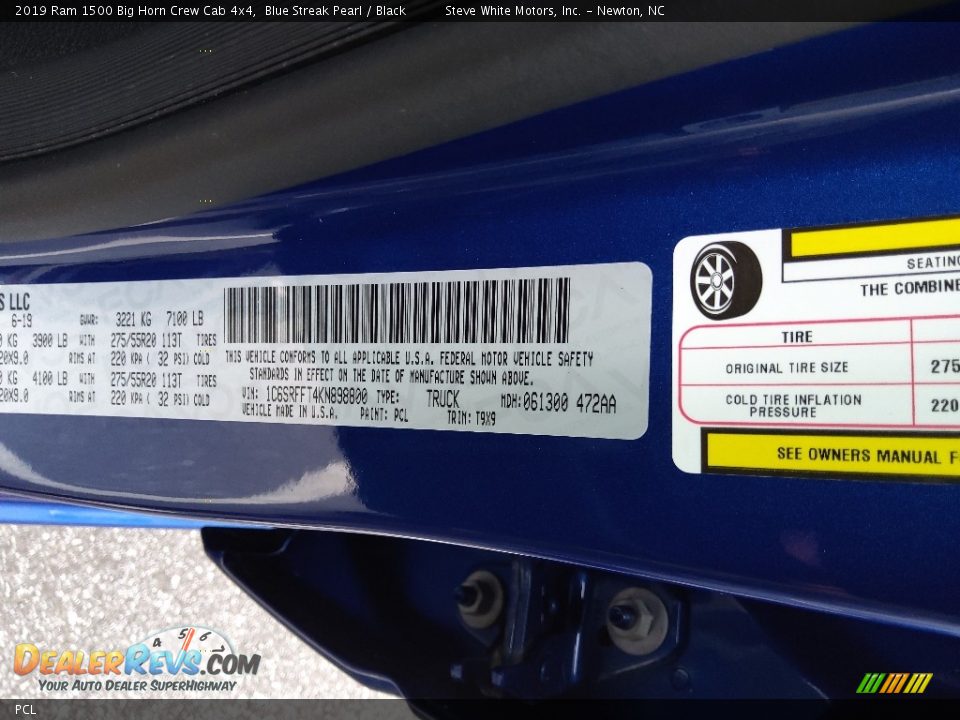 Ram Color Code PCL Blue Streak Pearl