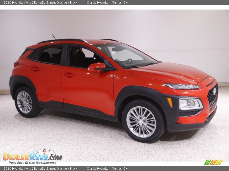 2020 Hyundai Kona SEL AWD Sunset Orange / Black Photo #1