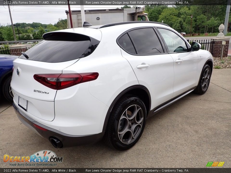 2022 Alfa Romeo Stelvio Ti AWD Alfa White / Black Photo #5