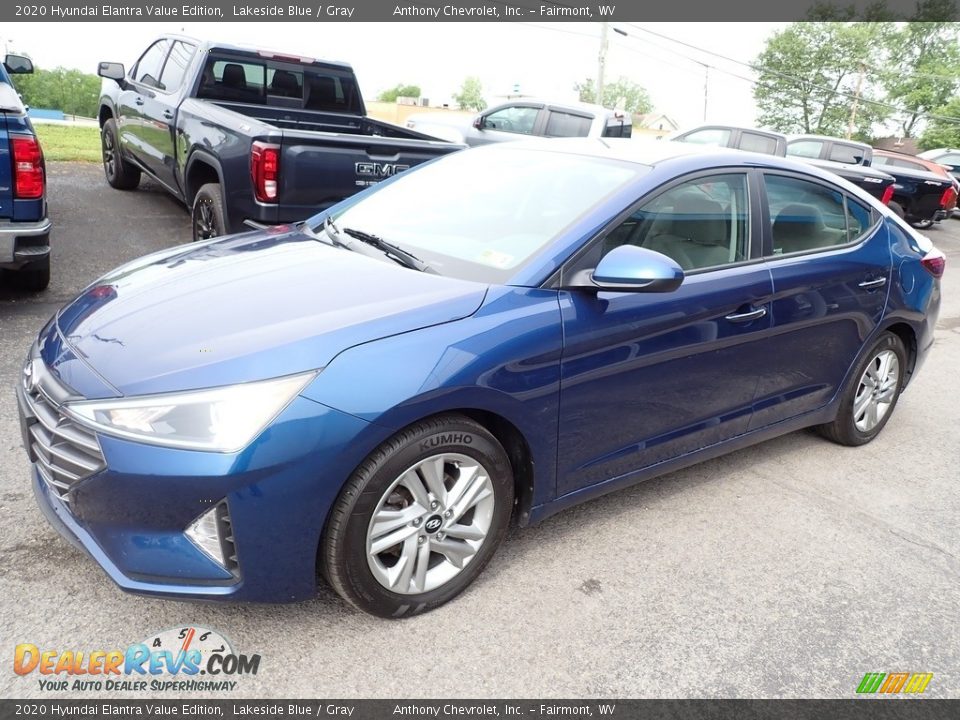 2020 Hyundai Elantra Value Edition Lakeside Blue / Gray Photo #8