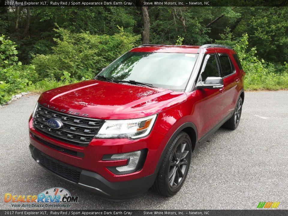2017 Ford Explorer XLT Ruby Red / Sport Appearance Dark Earth Gray Photo #2