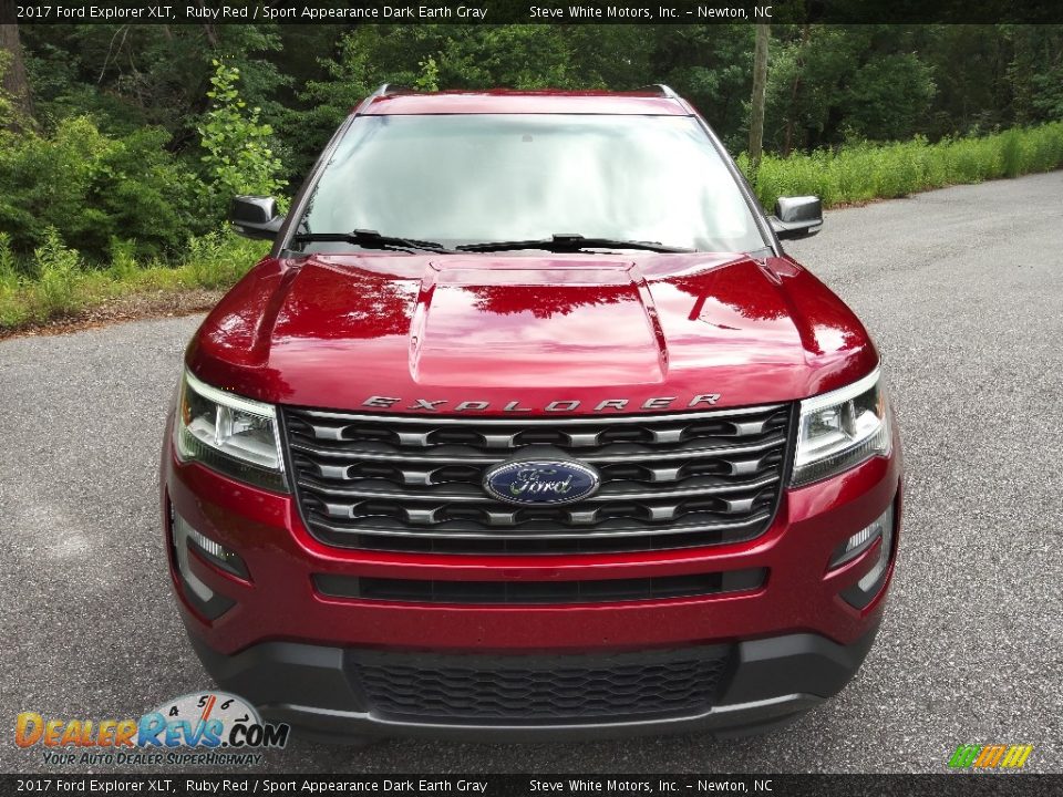 2017 Ford Explorer XLT Ruby Red / Sport Appearance Dark Earth Gray Photo #3