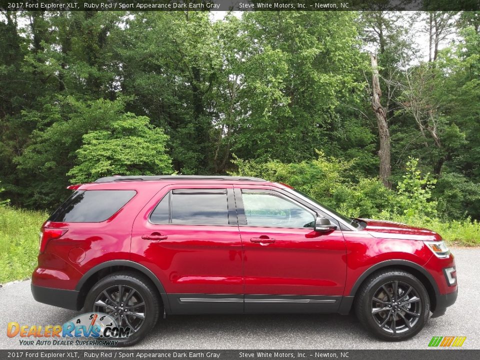 2017 Ford Explorer XLT Ruby Red / Sport Appearance Dark Earth Gray Photo #5