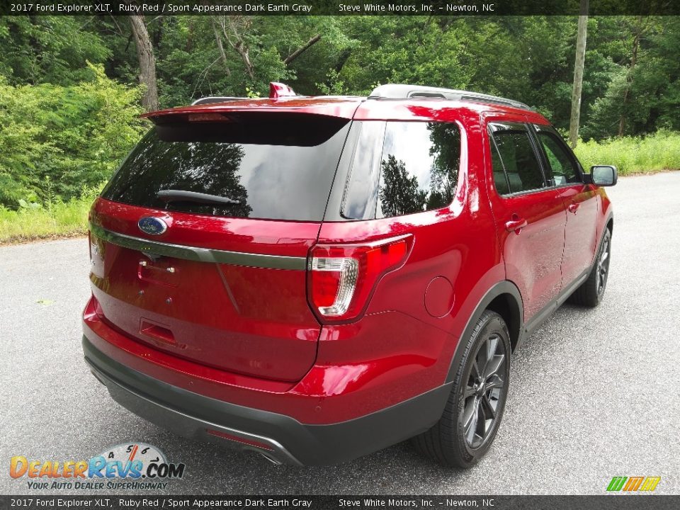 2017 Ford Explorer XLT Ruby Red / Sport Appearance Dark Earth Gray Photo #6