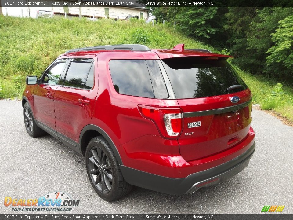 2017 Ford Explorer XLT Ruby Red / Sport Appearance Dark Earth Gray Photo #8