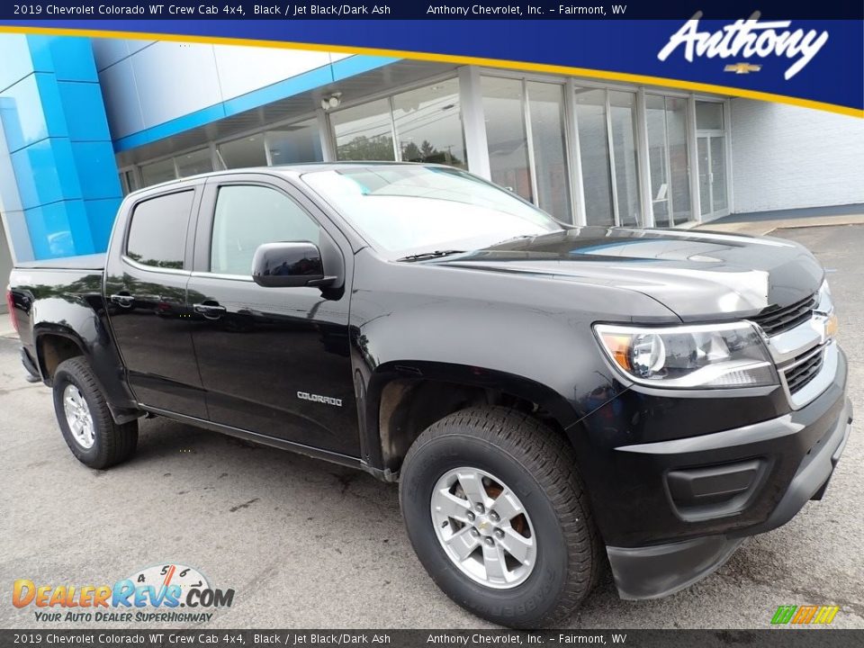 2019 Chevrolet Colorado WT Crew Cab 4x4 Black / Jet Black/Dark Ash Photo #1