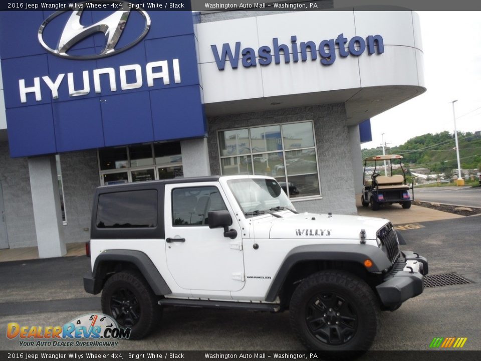 2016 Jeep Wrangler Willys Wheeler 4x4 Bright White / Black Photo #2