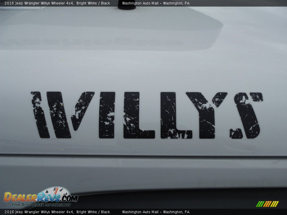 2016 Jeep Wrangler Willys Wheeler 4x4 Bright White / Black Photo #4