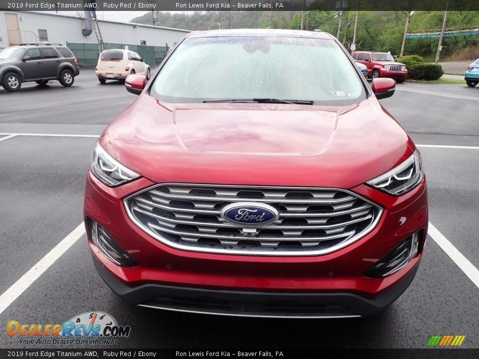 2019 Ford Edge Titanium AWD Ruby Red / Ebony Photo #2