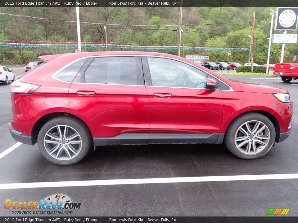 2019 Ford Edge Titanium AWD Ruby Red / Ebony Photo #3