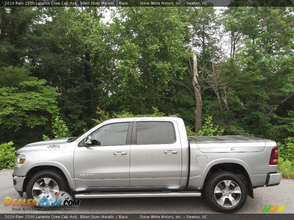 2019 Ram 1500 Laramie Crew Cab 4x4 Billett Silver Metallic / Black Photo #1