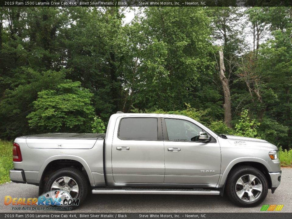 2019 Ram 1500 Laramie Crew Cab 4x4 Billett Silver Metallic / Black Photo #5