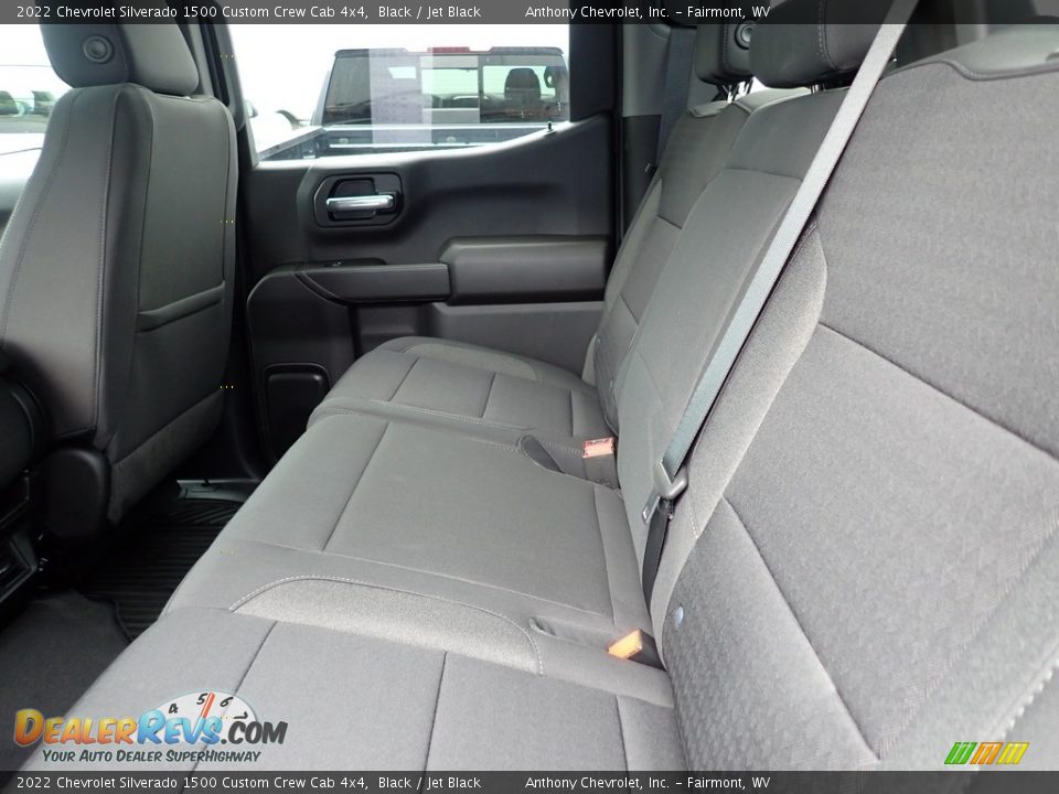 2022 Chevrolet Silverado 1500 Custom Crew Cab 4x4 Black / Jet Black Photo #11