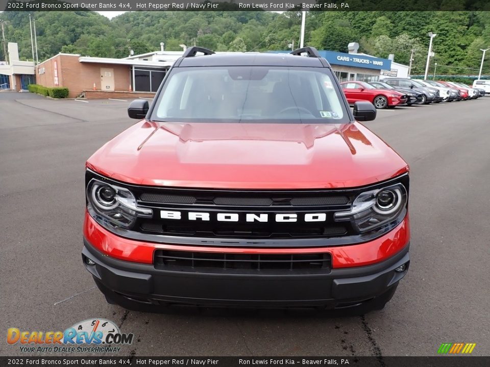 2022 Ford Bronco Sport Outer Banks 4x4 Hot Pepper Red / Navy Pier Photo #3