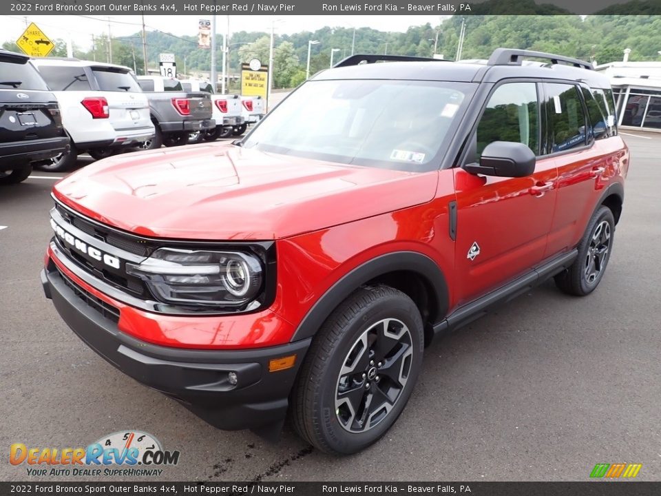 2022 Ford Bronco Sport Outer Banks 4x4 Hot Pepper Red / Navy Pier Photo #4