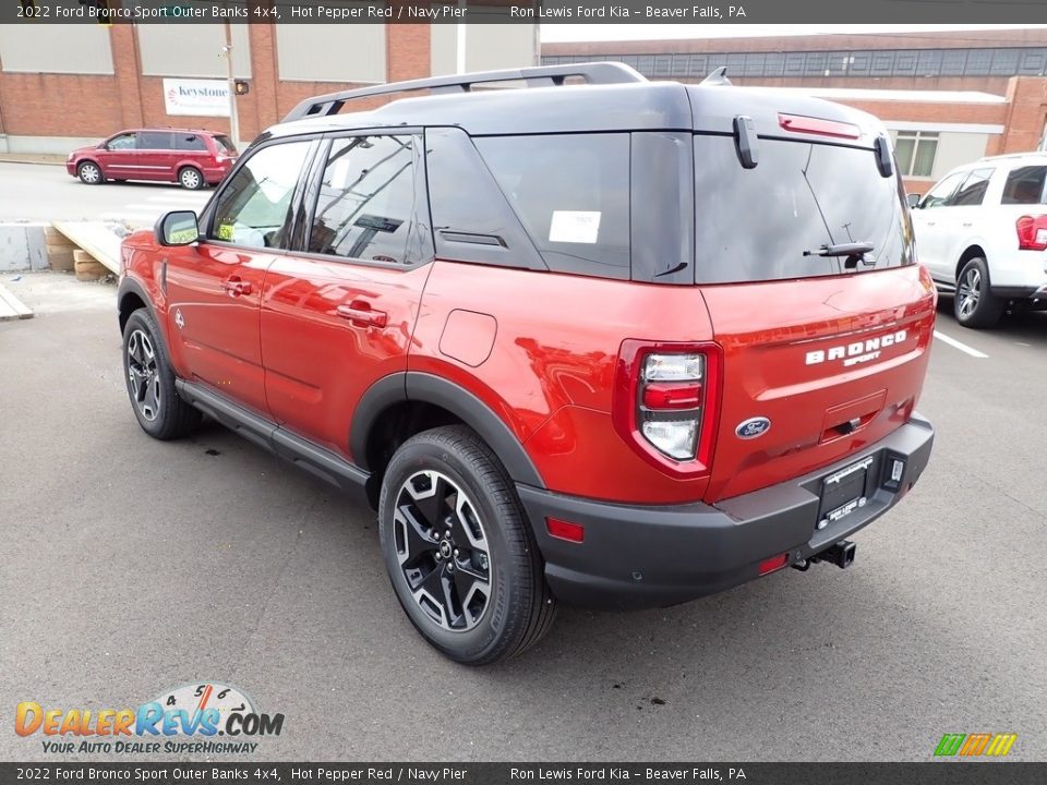 2022 Ford Bronco Sport Outer Banks 4x4 Hot Pepper Red / Navy Pier Photo #6