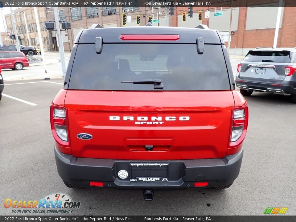 2022 Ford Bronco Sport Outer Banks 4x4 Hot Pepper Red / Navy Pier Photo #7