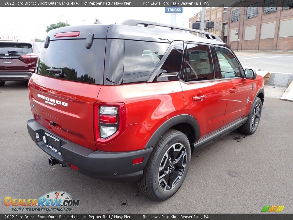 2022 Ford Bronco Sport Outer Banks 4x4 Hot Pepper Red / Navy Pier Photo #8