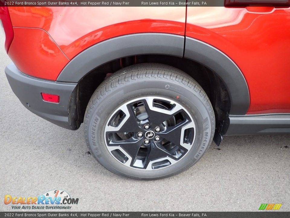 2022 Ford Bronco Sport Outer Banks 4x4 Hot Pepper Red / Navy Pier Photo #9