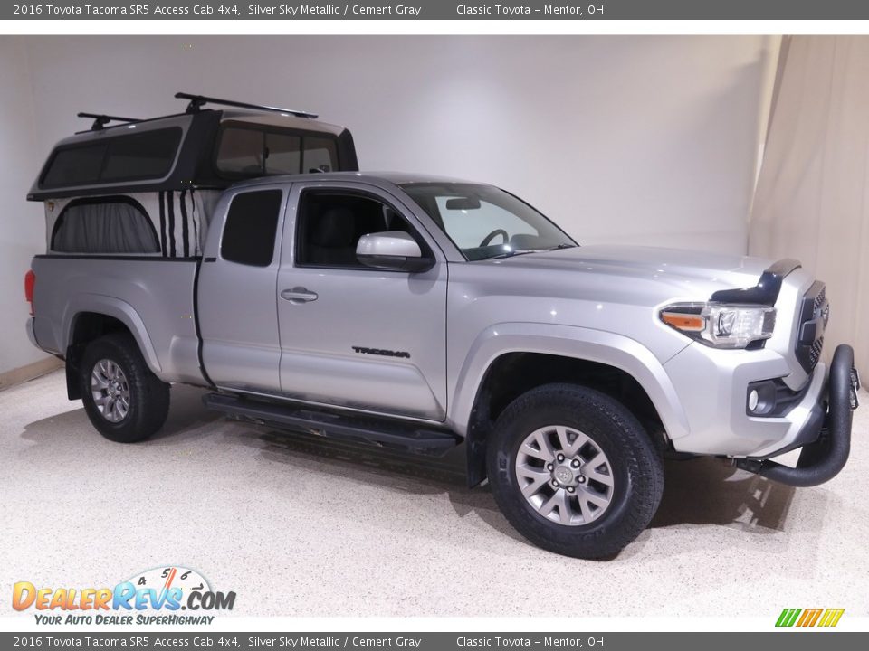 2016 Toyota Tacoma SR5 Access Cab 4x4 Silver Sky Metallic / Cement Gray Photo #2