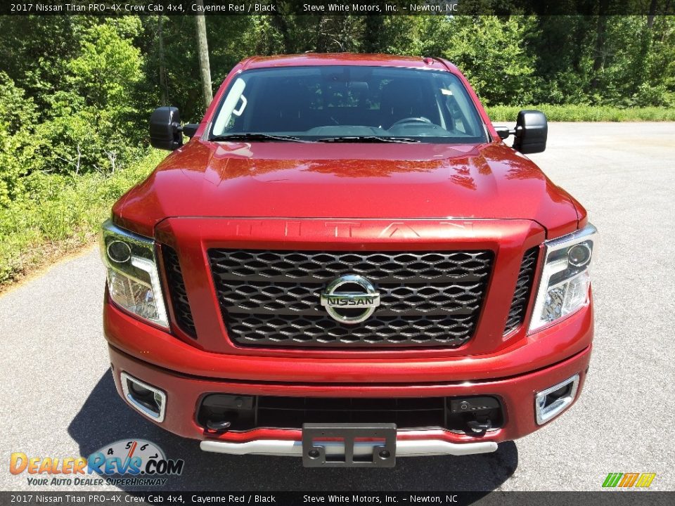 2017 Nissan Titan PRO-4X Crew Cab 4x4 Cayenne Red / Black Photo #3