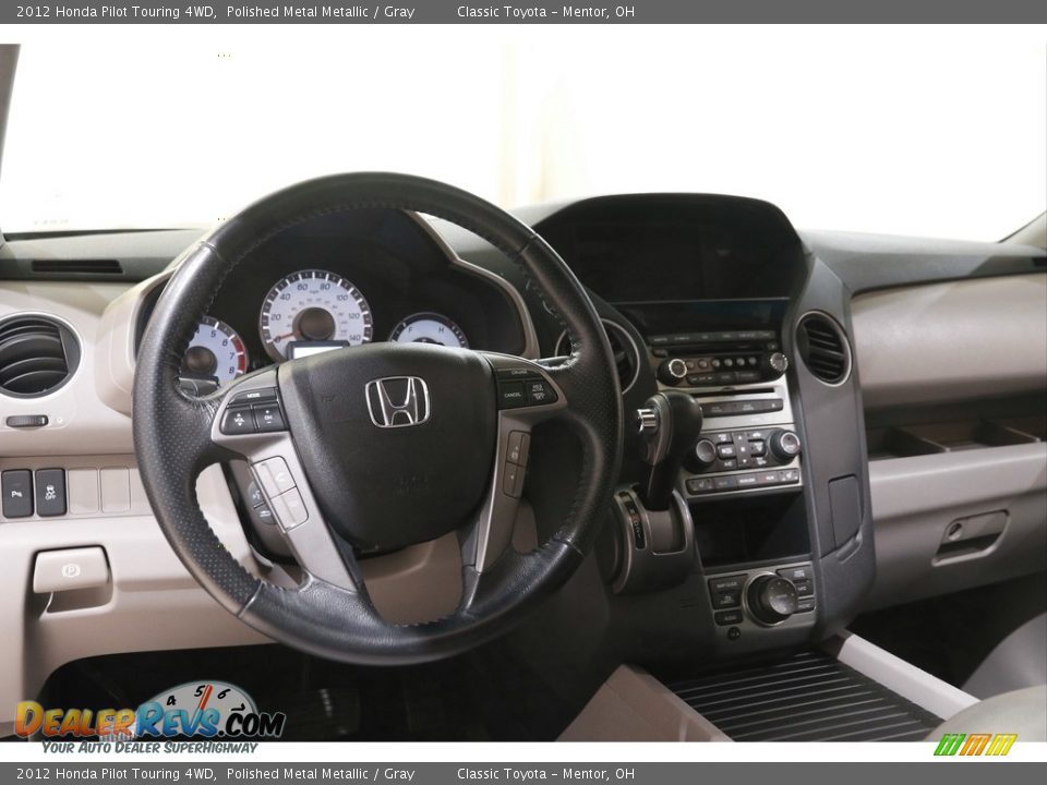 2012 Honda Pilot Touring 4WD Polished Metal Metallic / Gray Photo #6