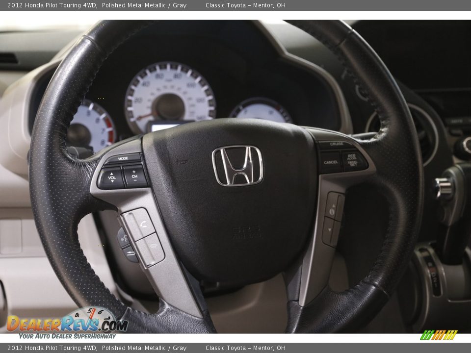 2012 Honda Pilot Touring 4WD Polished Metal Metallic / Gray Photo #7