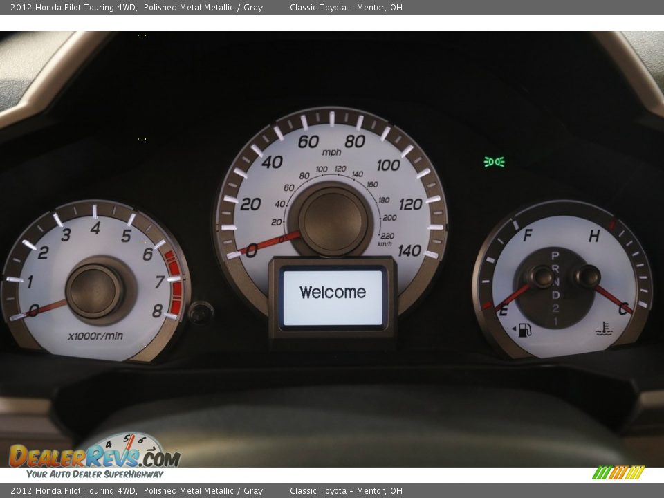 2012 Honda Pilot Touring 4WD Polished Metal Metallic / Gray Photo #8