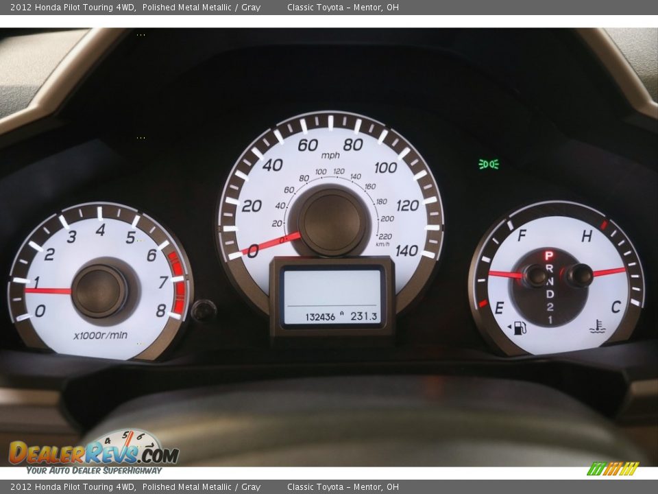 2012 Honda Pilot Touring 4WD Polished Metal Metallic / Gray Photo #9