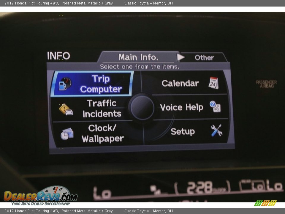 2012 Honda Pilot Touring 4WD Polished Metal Metallic / Gray Photo #14