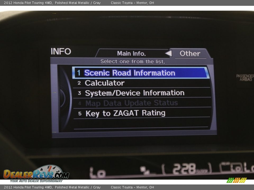 2012 Honda Pilot Touring 4WD Polished Metal Metallic / Gray Photo #15