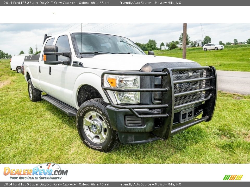 2014 Ford F350 Super Duty XLT Crew Cab 4x4 Oxford White / Steel Photo #1