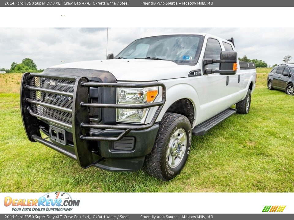 2014 Ford F350 Super Duty XLT Crew Cab 4x4 Oxford White / Steel Photo #8