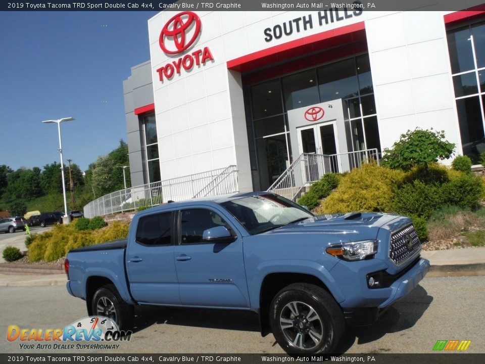 2019 Toyota Tacoma TRD Sport Double Cab 4x4 Cavalry Blue / TRD Graphite Photo #2