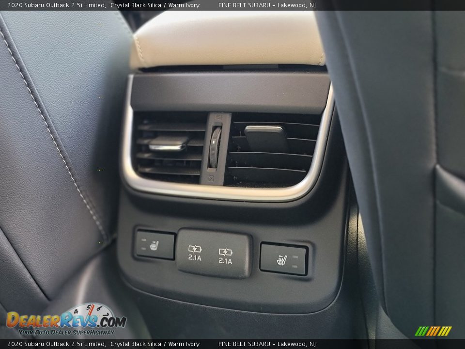 2020 Subaru Outback 2.5i Limited Crystal Black Silica / Warm Ivory Photo #15
